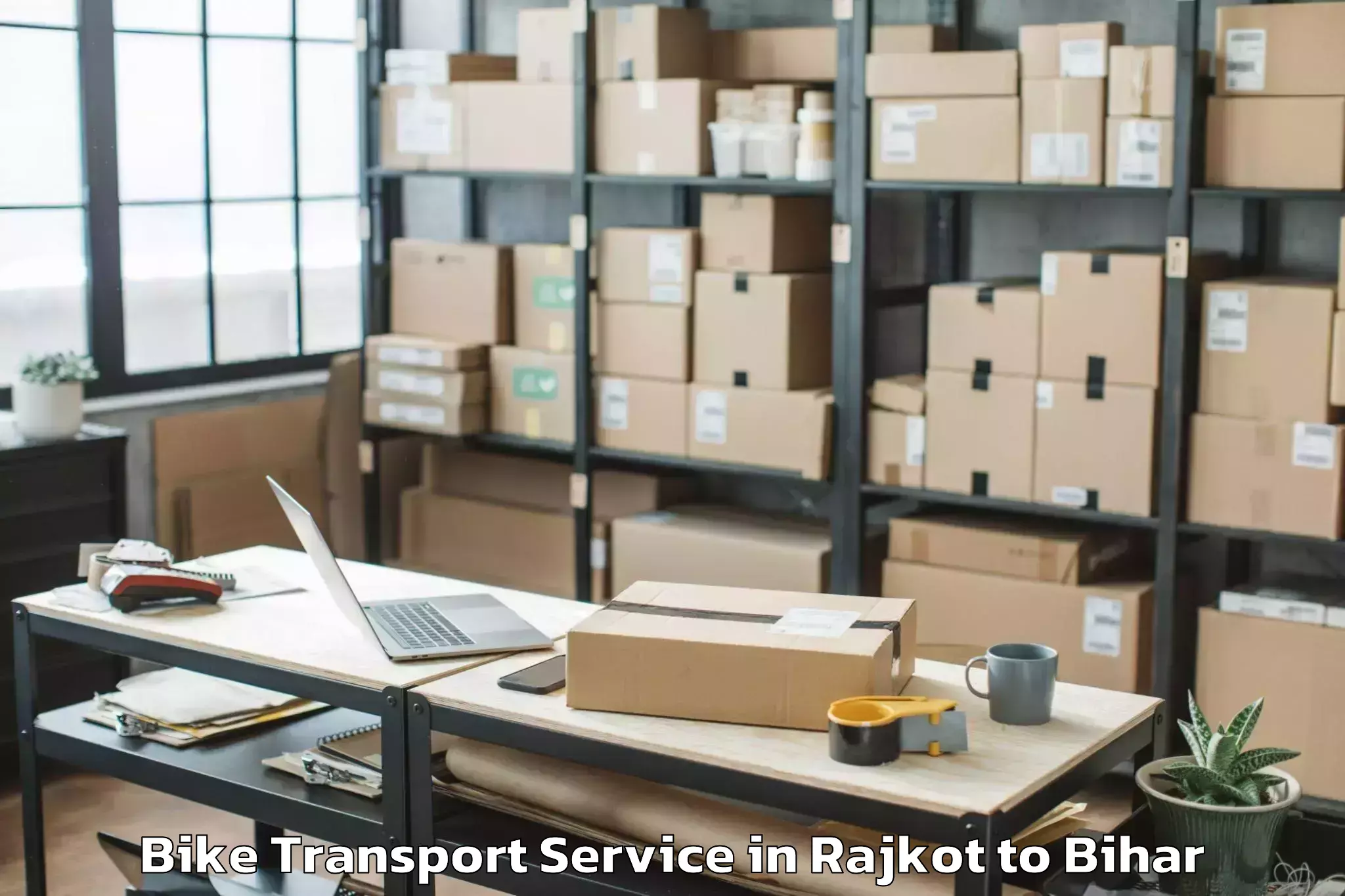 Reliable Rajkot to Waris Aliganj Bike Transport